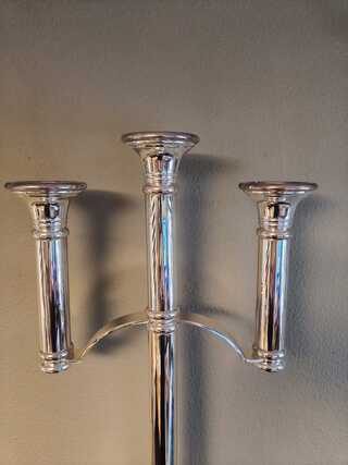 Grote exclusieve verzilverde kandelaar, Fink Silber, zilver