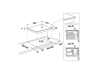 Whirlpool AKT 8130 BA  Keramisch Kookplaat  ZWart