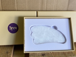 Ca. 100x Guasha schraper witte jade wolk