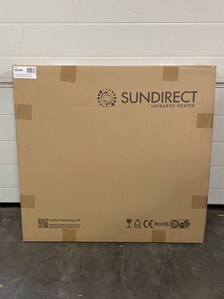 Glazen infraroodpaneelverwarming 350 Watt, Sun Direct, GD350, wit