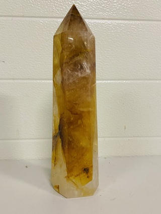 Limoniet/bergkristal obelisk xl