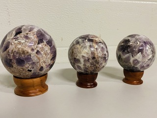 3x Amethist Chevron bollen