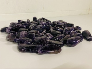 3x Kilo amethist trommelstenen (maat xxl), paars