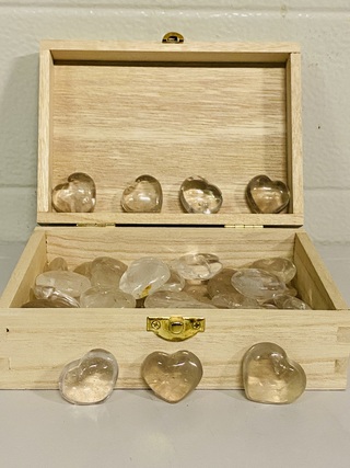 Ca. 50x Bergkristal hartjes