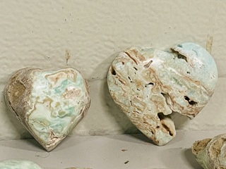 Ca. 20x Blue caribbean calciet harten