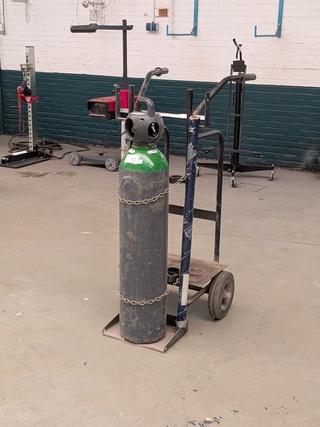 Gasfleswagen met cilinder Argon