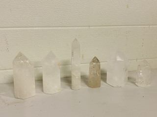 6x Bergkristal gepolijste punten