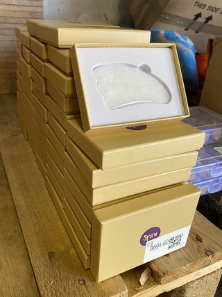 Ca. 50x Guasha schraper witte jade wolk