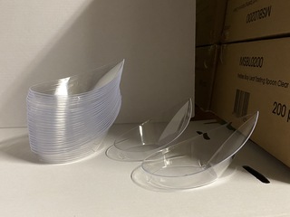 Ca. 2400x Fingerfood – amuselepels, transparant