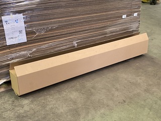 Ca. 250x lange verzenddozen dubbelgolf, Bruin