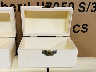 Ca. 93x Houten schatkistjes