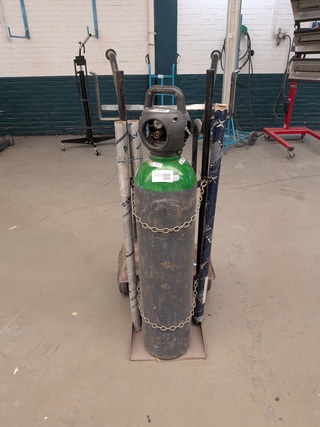 Gasfleswagen met cilinder Argon