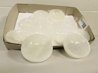 Ca. 11x Seleniet schalen rond