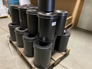 Ca. 21x Vlam dovende afvalbakken 15 liter rond