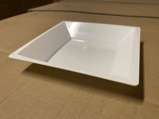 Ca. 1200x Vierkante dinerborden, serveerborden, grillborden, wit