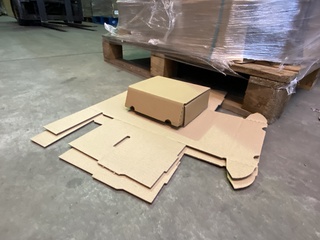 Ca. 1160x Stansdozen 168x139x56mm, bruin