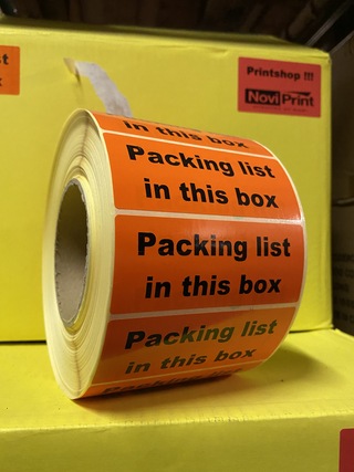 Ca. 30x Rollen etiketten Packing