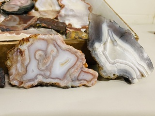 Ca. 22x Agaat / chalcedoon plakken