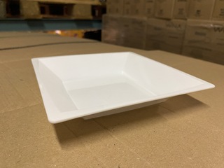 Ca. 2400x Vierkante dinerborden, serveerborden, grillborden, wit