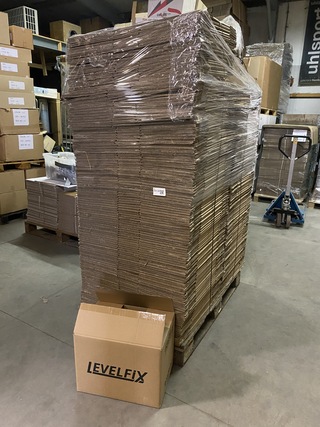 Ca. 250x Verzenddozen 44x30x34cm dubbelgolf, bruin