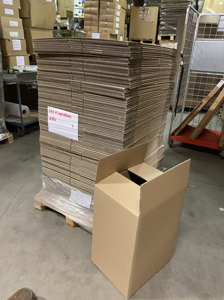 Ca. 100x Verzenddozen 34x44x61cm dubbelgolf, Bruin