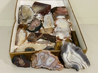 Ca. 22x Agaat / chalcedoon plakken