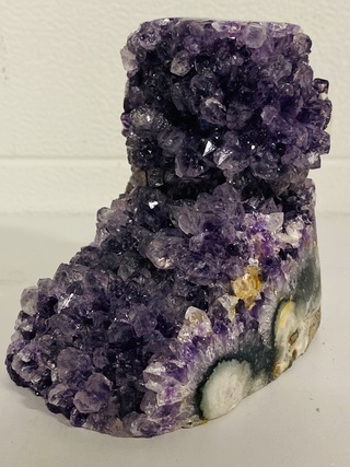 Amethist met gepolijste randen (uru), paars