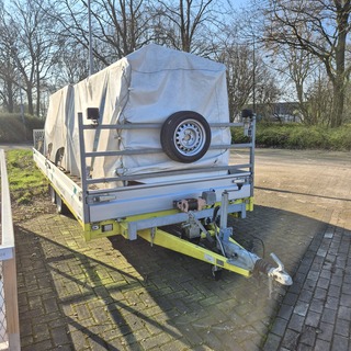 Aanhangwagen, hydraulisch kiepbaar met olieschermen, Hapert, G2700
