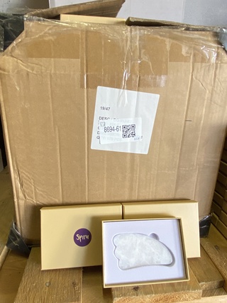 Ca. 100x Guasha schraper witte jade wolk