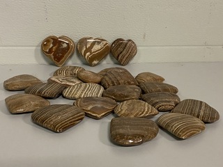 Ca. 20x Aragoniet harten, bruin