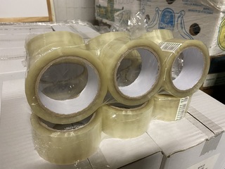 Ca. 10x Dozen a 36 rollen plakband lowe noise, transparant