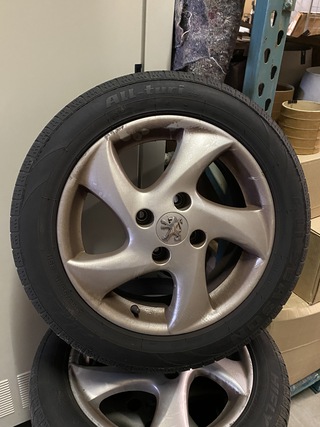 Set lichtmetalen velgen peugeot 206