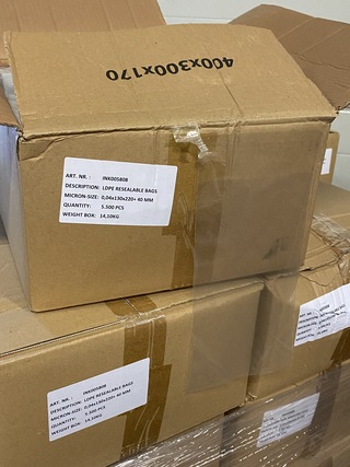 Ca. 24x Dozen a 5500 ldpe zakjes met plakstrip