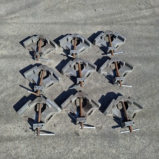 (NS materiaal) 9x Metalen hoekspanner, Bessey, WSM9