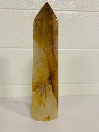 Limoniet/bergkristal obelisk xl