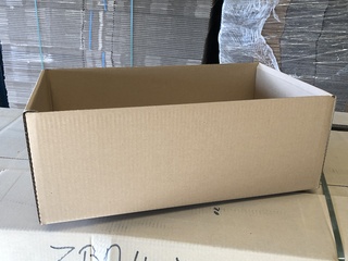 Pallet met Traydoos 50x28x19cm Bruin