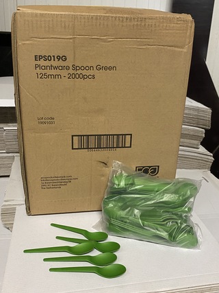 Ca. 12000x Plantware composteerbare koffie lepels, groen