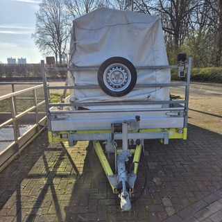 Aanhangwagen, hydraulisch kiepbaar met olieschermen, Hapert, G2700