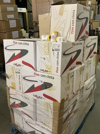 Ca. 960x Rollen afdekfolie met masking tape