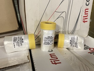 Ca. 960x Rollen afdekfolie met masking tape