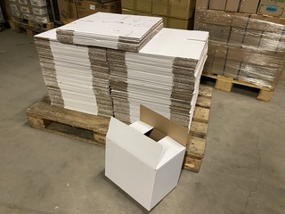 Ca. 190x Verzenddozen 30x22x25cm, wit