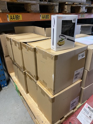 Ca. 80x Verpakkingen  a 40 stuks catering lepels, zwart / zilver