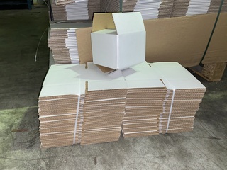 Ca. 1200x Verzenddoosjes 132x119x96mm, wit