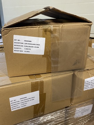 8x Dozen a 5500 ldpe zakjes met plakstrip