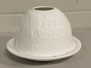 Ca. 279x Waxinelichthouder porselein met tafereel