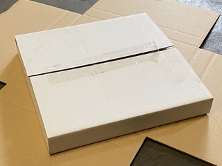 Pallet ca. 1400 stansdoos  brievenbus 292x222x21mm, wit