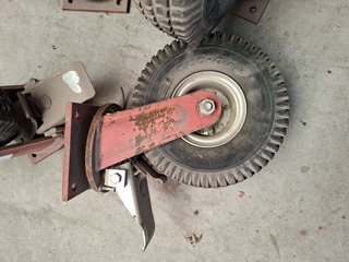 4x Zwenkwiel met luchtband