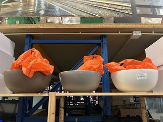 3x Design waskom Globo