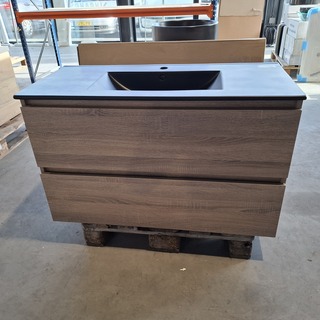 Badmeubel, HR Badmeubelen, Lorencio, Grijs eiken