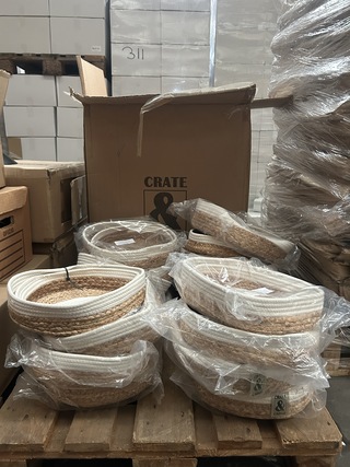 Ca. 34x Set van 2 manden (diameter 30 en 33 cm) CRATE & CARGO